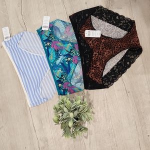 BNWT! 3 Soma Hipster Panties, Size Large